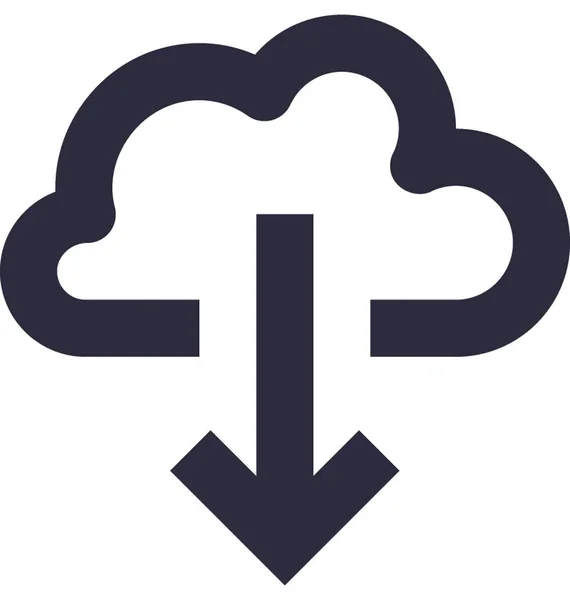 Cloud Download Vector Pictogram — Stockvector