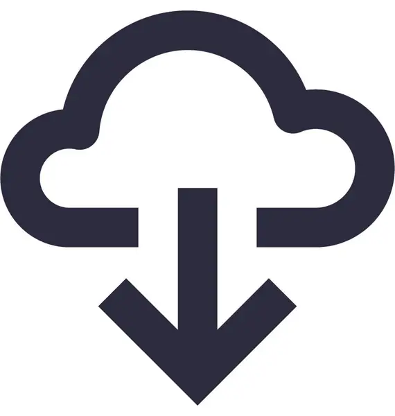 Cloud Download Vector Pictogram — Stockvector