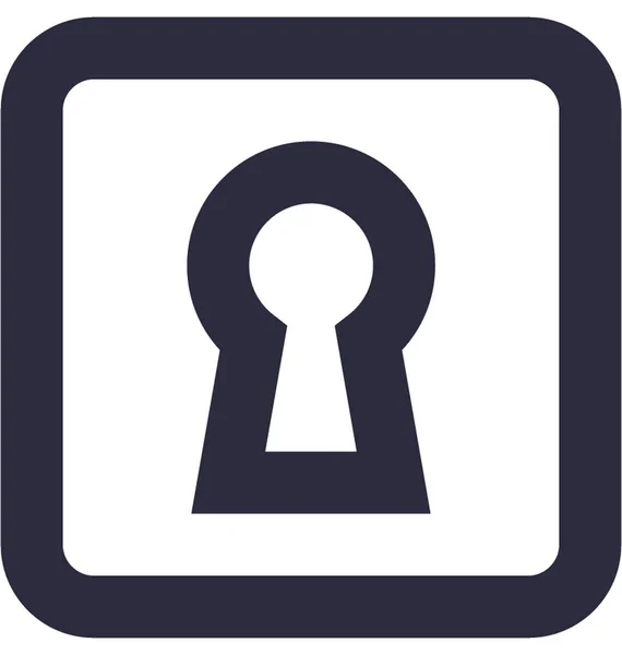 Keyhole Flat Vector Icon — Stock Vector