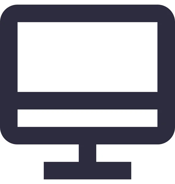 Monitor Flat Vector Icon — Stock Vector
