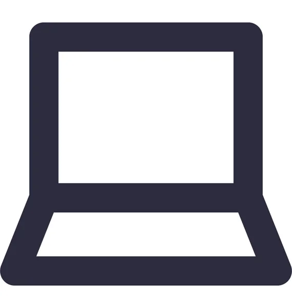 笔记本电脑平面矢量图标 — 图库矢量图片
