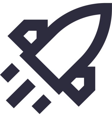 Füze düz vektör simgesi