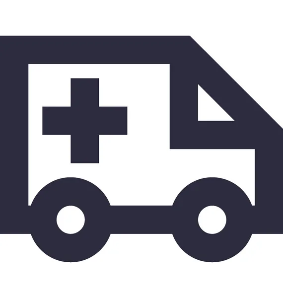Ambulancia Icono Vector Plano — Vector de stock