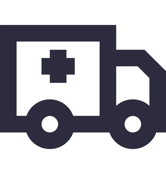 Ambulance Flat Vector Icon — Stock Vector