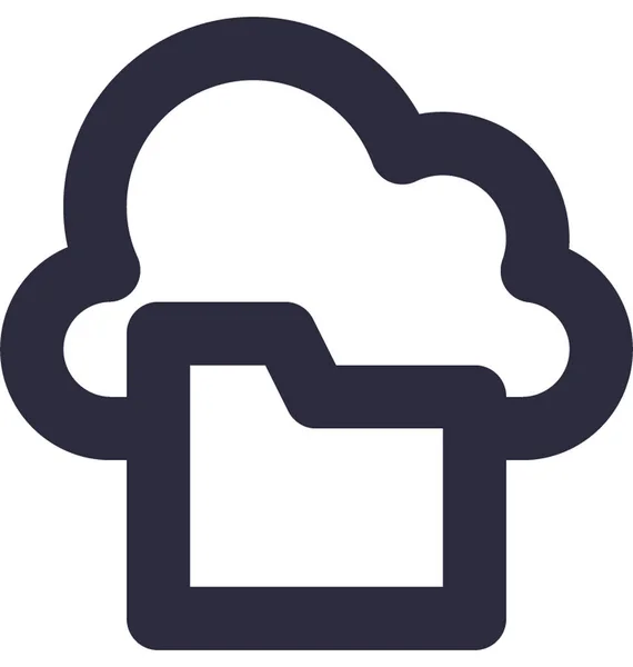 Cloud Ordner Vektor Symbol — Stockvektor