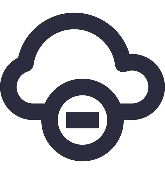 Cancelar Cloud Vector Icon — Archivo Imágenes Vectoriales