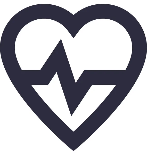 Heartbeat Flat Vector Icon — Stock Vector