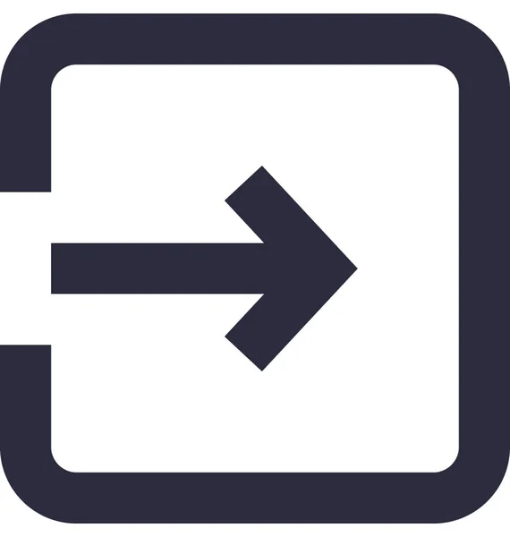 Inloggen Platte Vector Icon — Stockvector