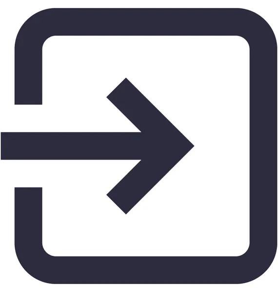 Inloggen Platte Vector Icon — Stockvector