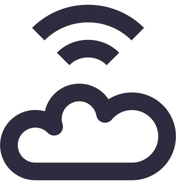 Icône Vecteur Cloud Wifi — Image vectorielle