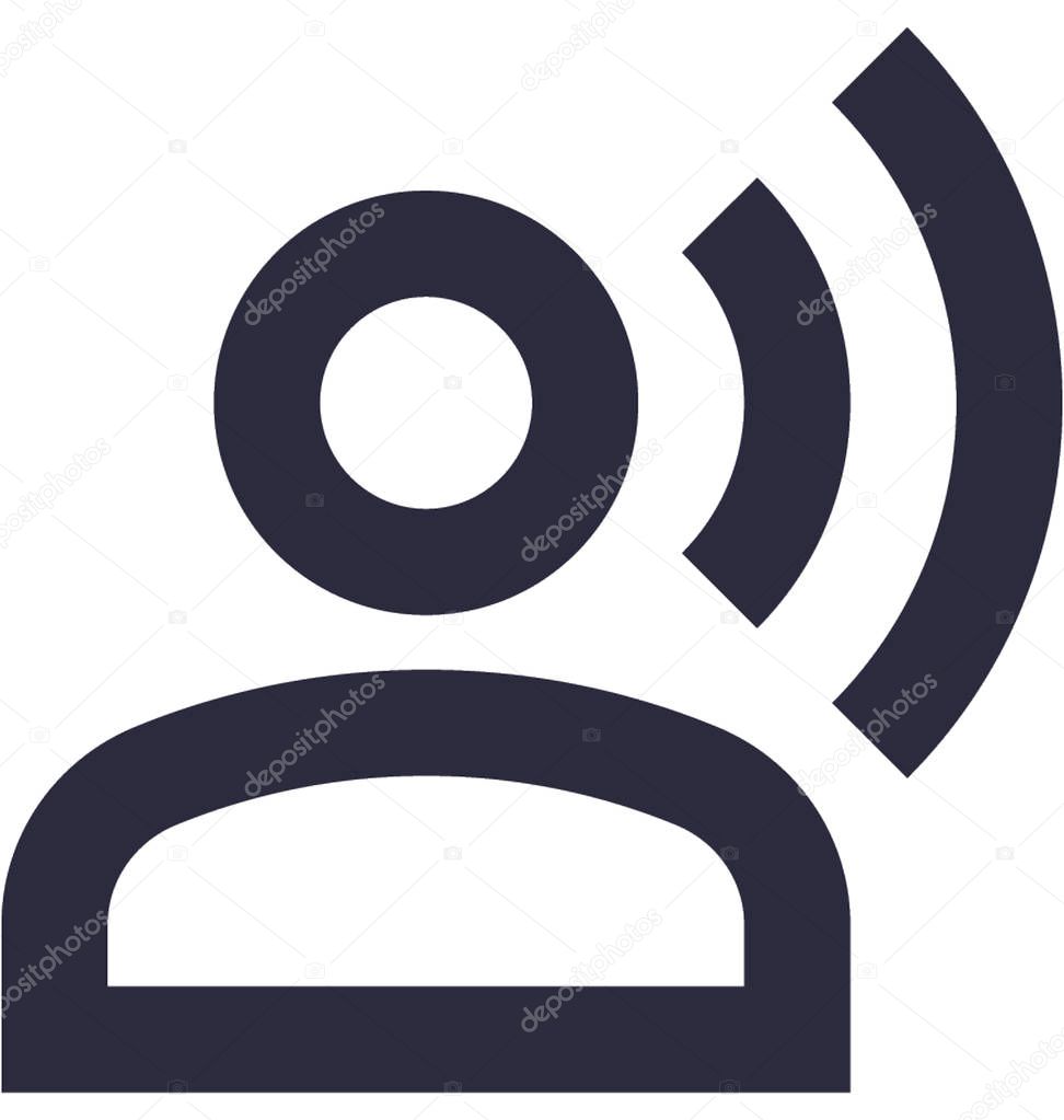 WiFi User Vector Icon