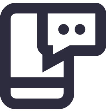 mobil sohbet vektör simgesi