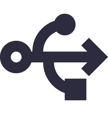 usb düz vektör simgesi