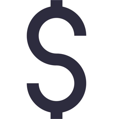 Dolar düz vektör simgesi