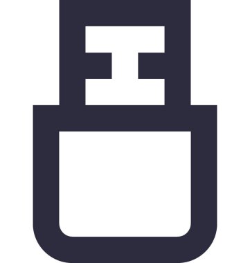usb düz vektör simgesi