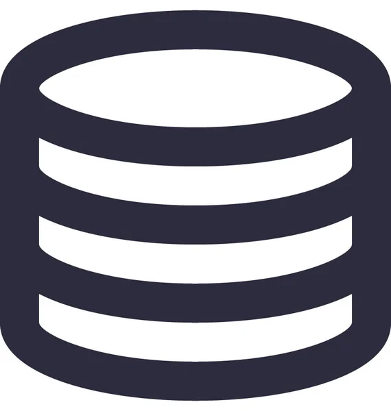 Datenbank Flache Vektor Symbol — Stockvektor