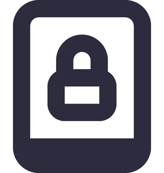 Mobile Security Vector Icon — Stock Vector