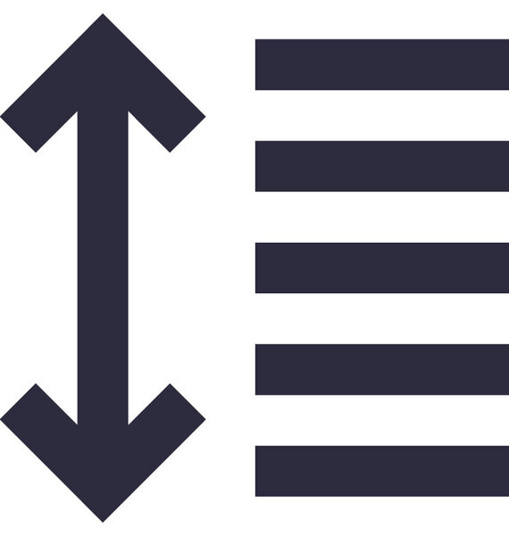 Line Spacing Vector Icon