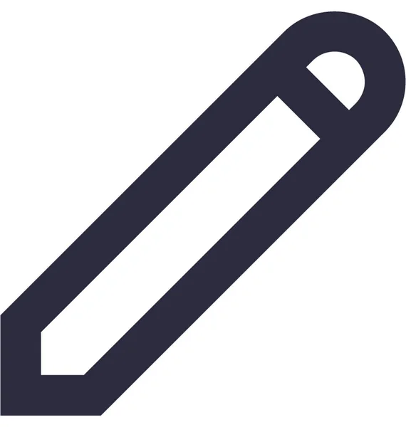 Ceruza Lapos Vektor Ikon — Stock Vector