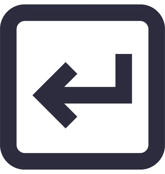 Flecha Izquierda Vector Icono — Vector de stock