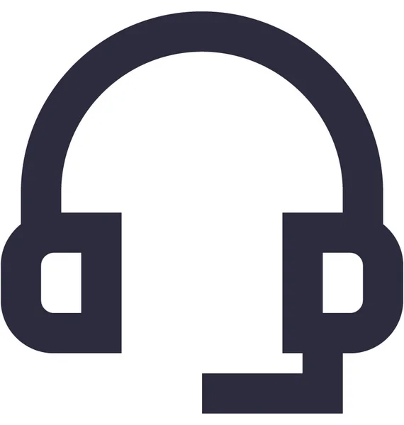 Headphones Flat Vector Icon — Stock Vector