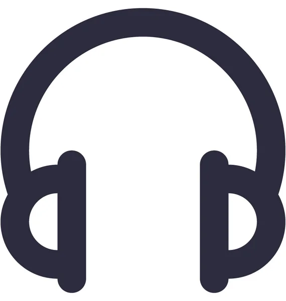 Headphones Flat Vector Icon — Stock Vector