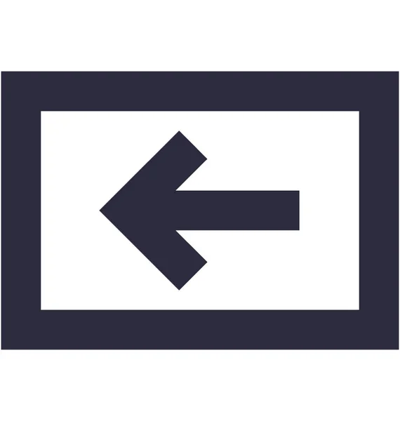 Left Flat Vector Icon — Stock Vector