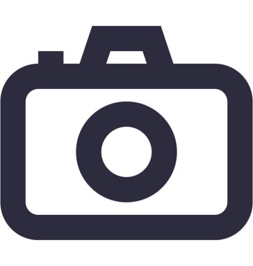 kamera düz vektör simgesi