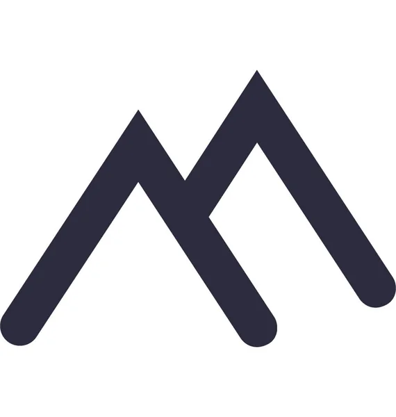 Mountains Flat Vector Icon — Stock Vector