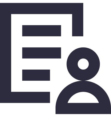 Özgeçmiş düz vektör simgesi