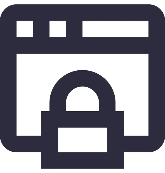 Web Security Vector Icono — Vector de stock