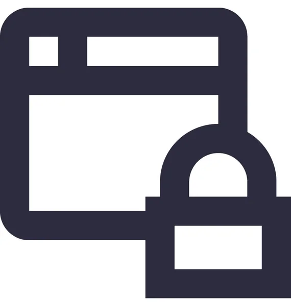 Web Security Vector Icon — Stock Vector