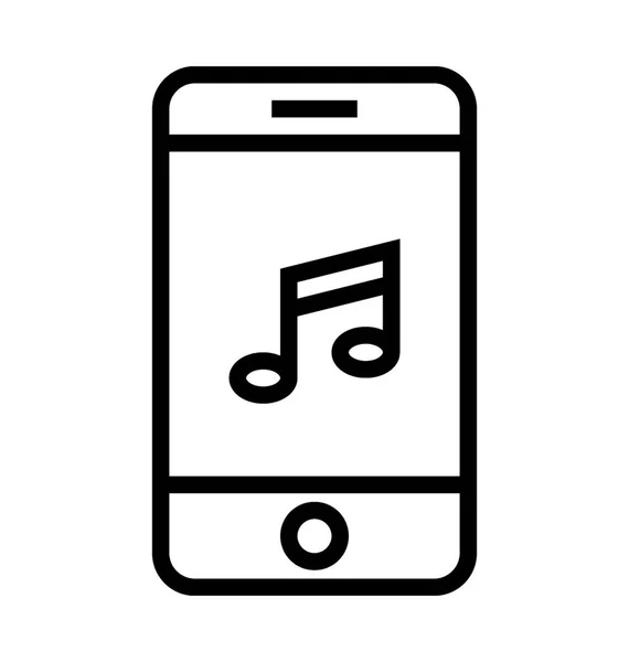 Мобильная векторная икона музыки — стоковый вектор