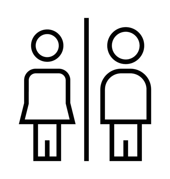 Toaletu Znamení Vektorové Ikony — Stockový vektor