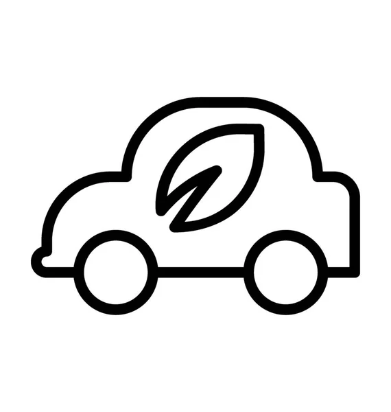 Eco Auto Vector Pictogram — Stockvector