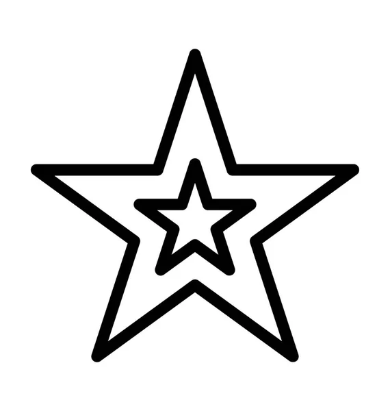 Estrella Plana Vector Icono — Vector de stock