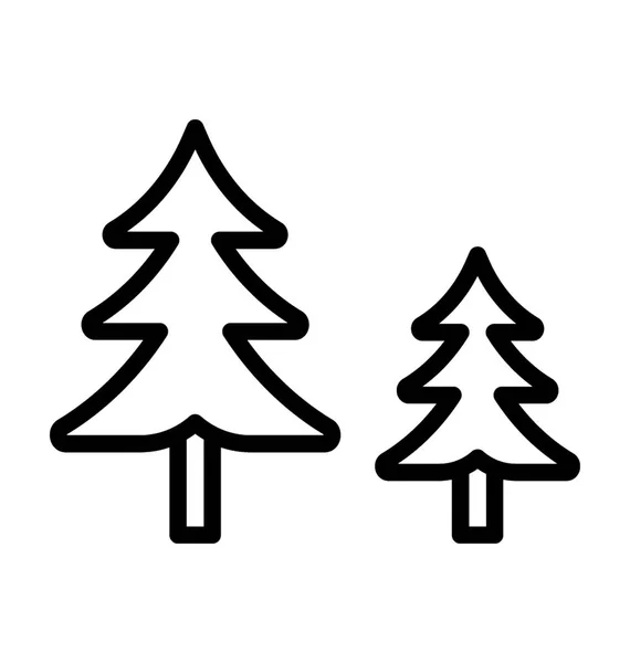 Fir Tree Vektorové Ikony — Stockový vektor