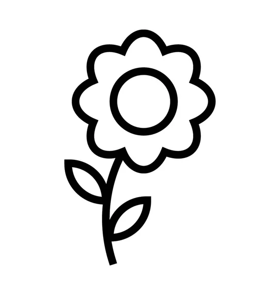 Sonnenblume Flache Vektor Symbol — Stockvektor