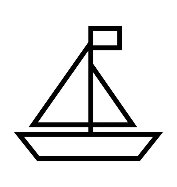 Segelboot-Vektorsymbol — Stockvektor