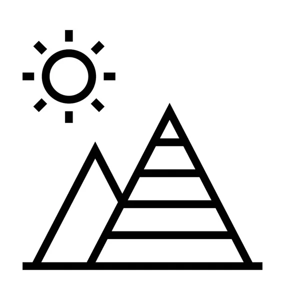 Montañas vector icono — Archivo Imágenes Vectoriales