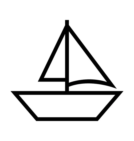 Segelboot-Vektorsymbol — Stockvektor