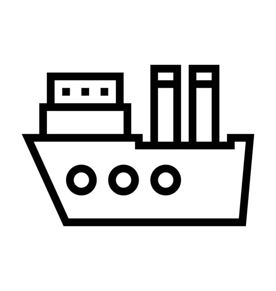 Schip vector pictogram — Stockvector