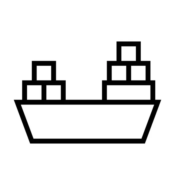 Ícone do vetor navio — Vetor de Stock