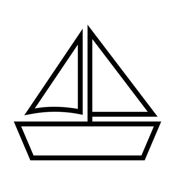 Segelboot-Vektorsymbol — Stockvektor
