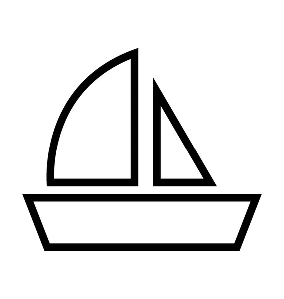 Segelboot-Vektorsymbol — Stockvektor