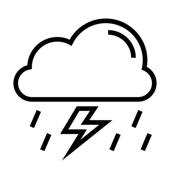 Thunderstorm vector icono — Vector de stock