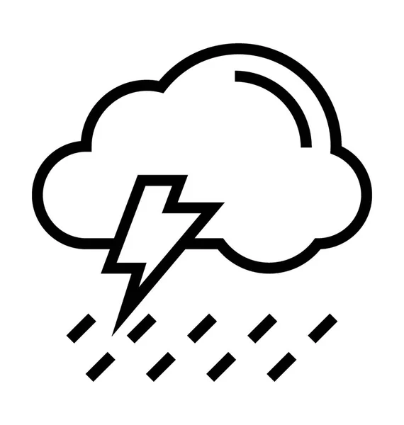 Thunderstorm vector icono — Vector de stock