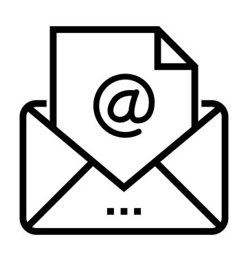 e-posta düz vektör simgesi