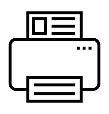 Yazıcı Düz Vektör Simgesi