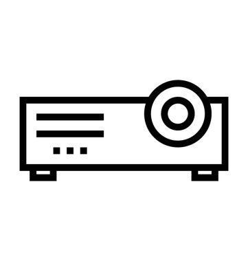 Projektör düz vektör simgesi